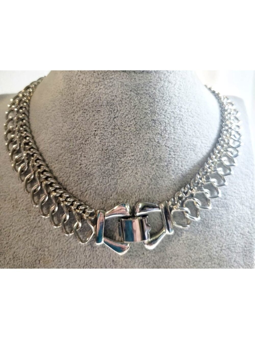 Chunky Stainless Steel Curb Chain Necklace Industrial Clasp Punk Streetwear - Picture 3 of 8
